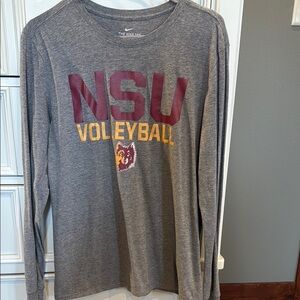 Nike Gray Long Sleeve Volleyball Tee